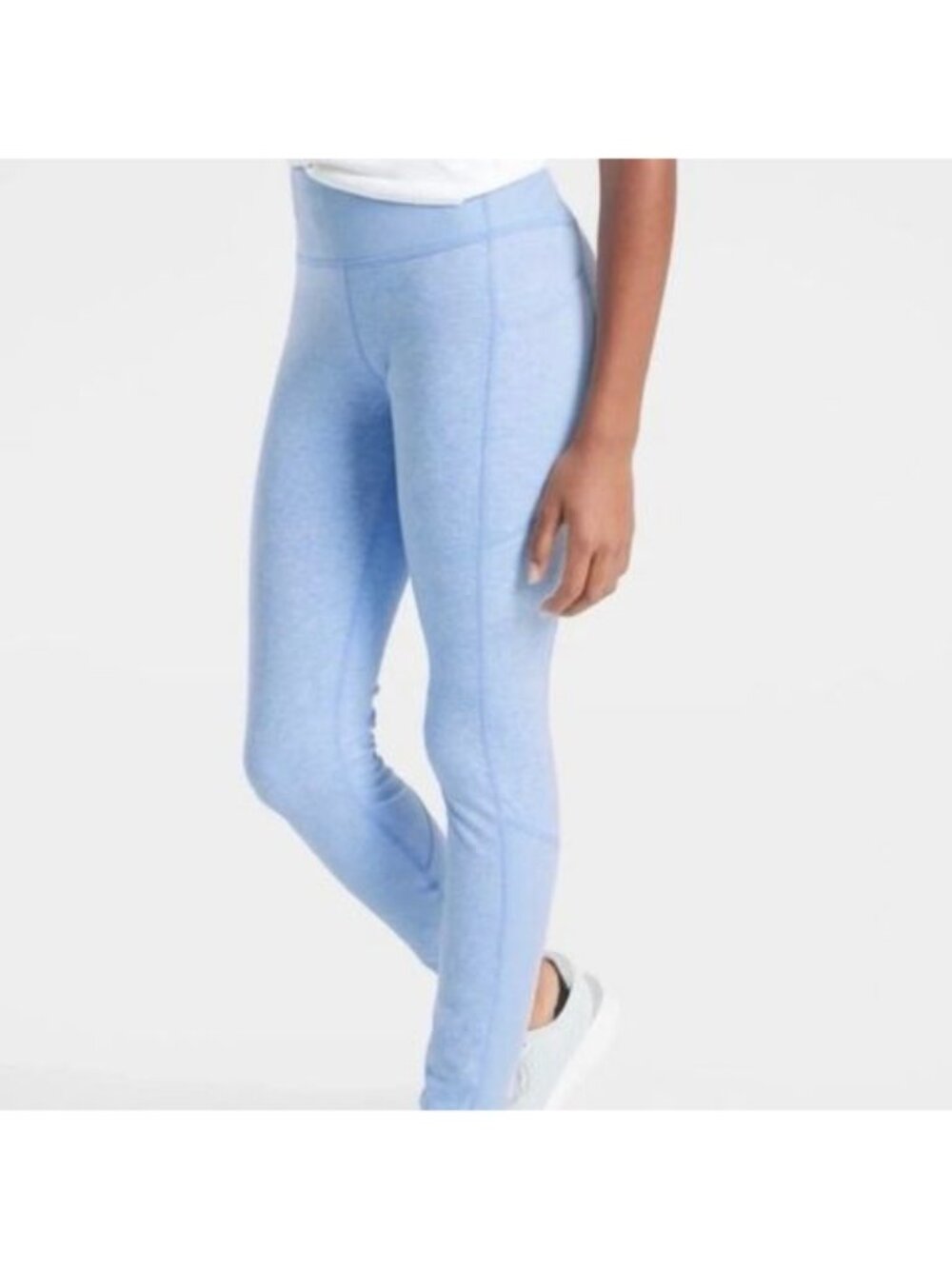 Athleta Girl Snowball Tight Light Blue Heather Leggings Youth Size L 12